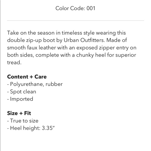 NIB White UO Zip Up Boots. Sz 8 - Picture 4 of 4